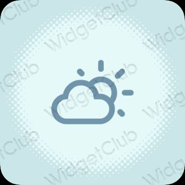 ესთეტიკური Weather აპლიკაციის ხატები