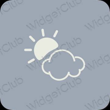ესთეტიკური Weather აპლიკაციის ხატები