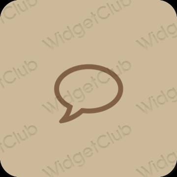 Ästhetisch gelb Messages App-Symbole