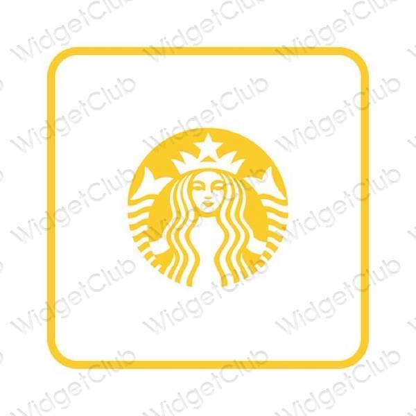 Pictograme pentru aplicații Starbucks estetice