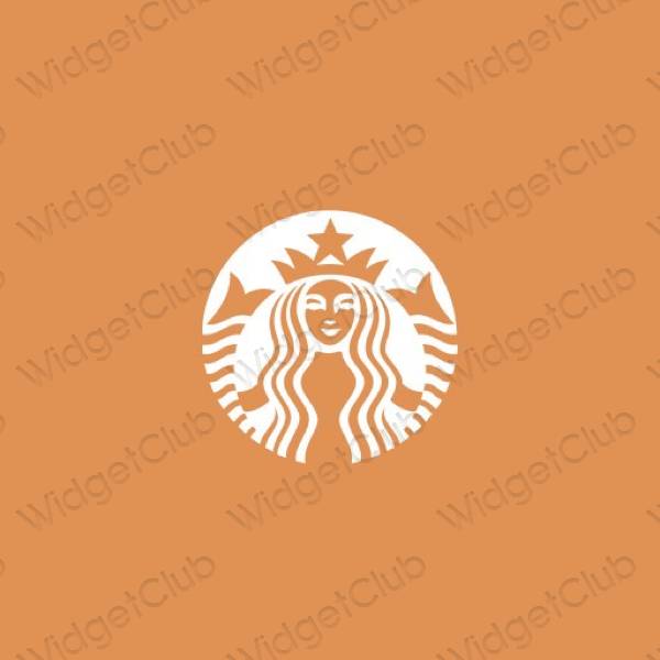 ესთეტიკური Starbucks აპლიკაციის ხატები