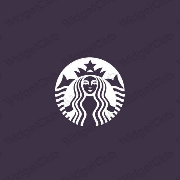 Estetik Starbucks uygulama simgeleri