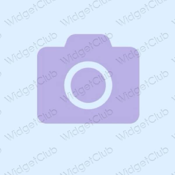 Estético púrpura Camera iconos de aplicaciones