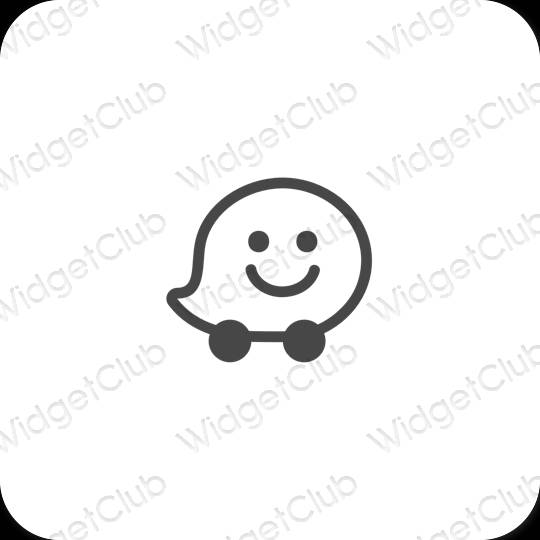 Aesthetic Waze app icons