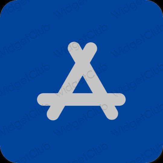 Esztétika kék AppStore alkalmazás ikonok