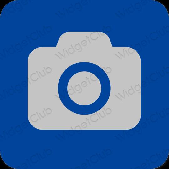 Ästhetisch blau Camera App-Symbole