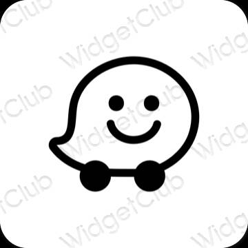 Estética Waze iconos de aplicaciones