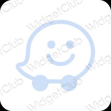 Icônes d'application Waze esthétiques