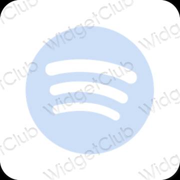 Естетски пастелно плава Music иконе апликација