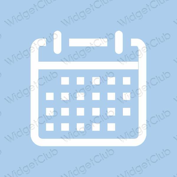 אֶסתֵטִי כחול פסטל Calendar סמלי אפליקציה