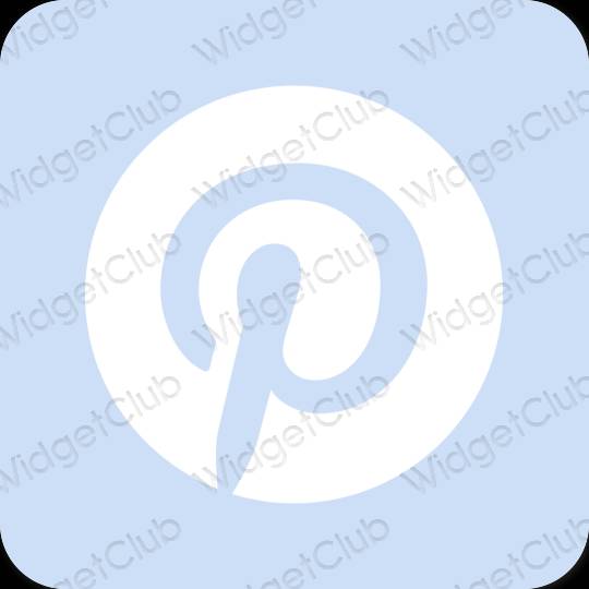 Aesthetic purple Pinterest app icons