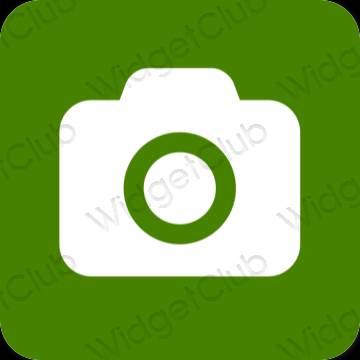 Estetisk grön Camera app ikoner