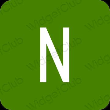 Aesthetic green Netflix app icons