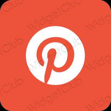 Esthetische Pinterest app-pictogrammen