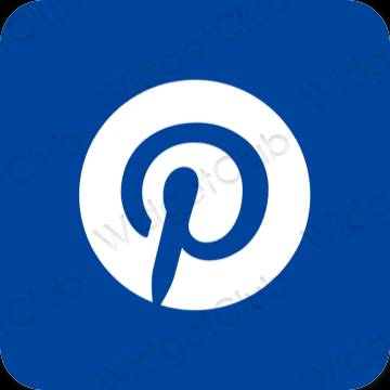 Estetsko modra Pinterest ikone aplikacij