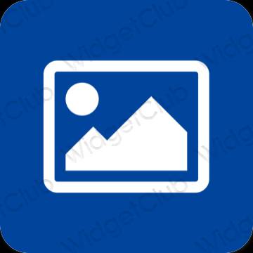 Ästhetisch blau Photos App-Symbole