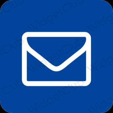 Estetic albastru Mail pictogramele aplicației