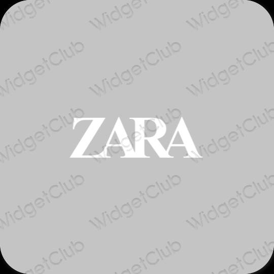 Естетичний сірий ZARA значки програм