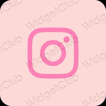 审美的 柔和的粉红色 Instagram 应用程序图标