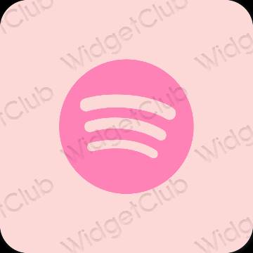 Thẩm mỹ màu hồng nhạt Spotify biểu tượng ứng dụng