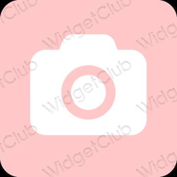 Estético rosa Camera iconos de aplicaciones