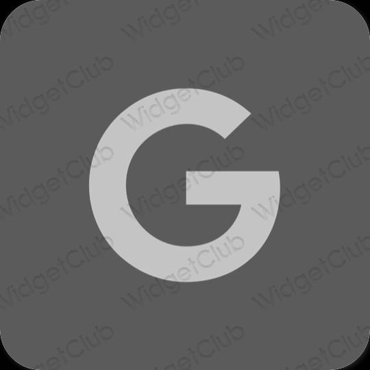 Aesthetic gray Google app icons