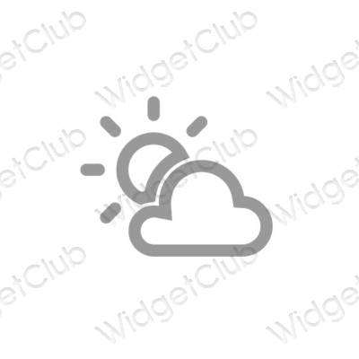 Esthetische Weather app-pictogrammen