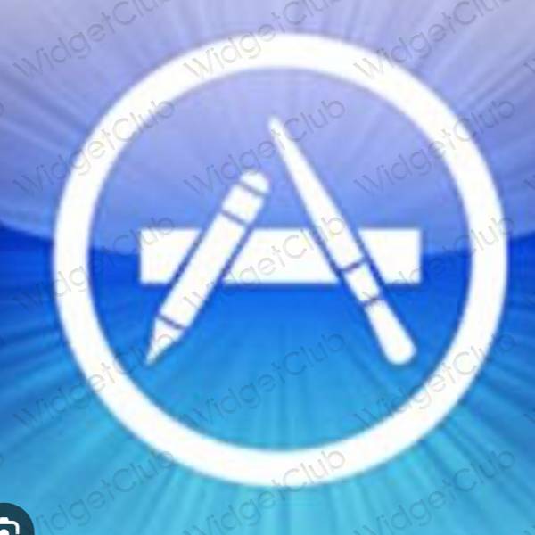 Aesthetic blue AppStore app icons