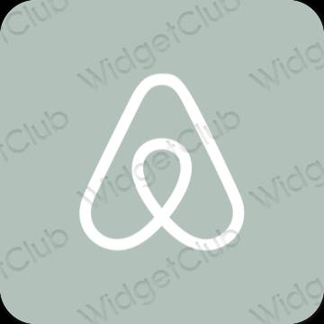 Estetický zelená Airbnb ikony aplikací