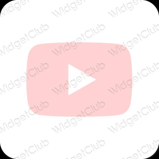 Stijlvol roze Youtube app-pictogrammen