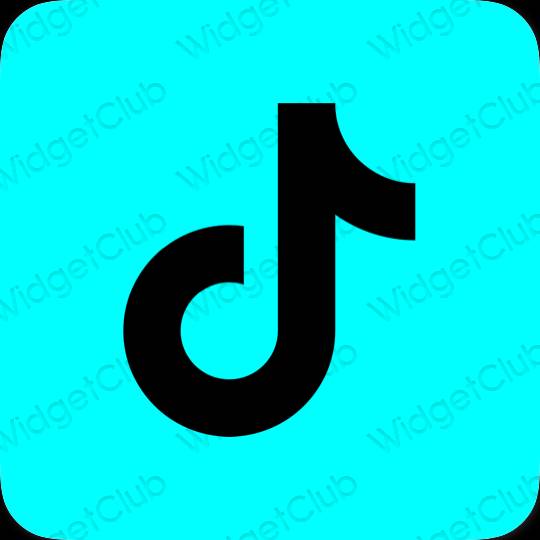 Aesthetic blue TikTok app icons