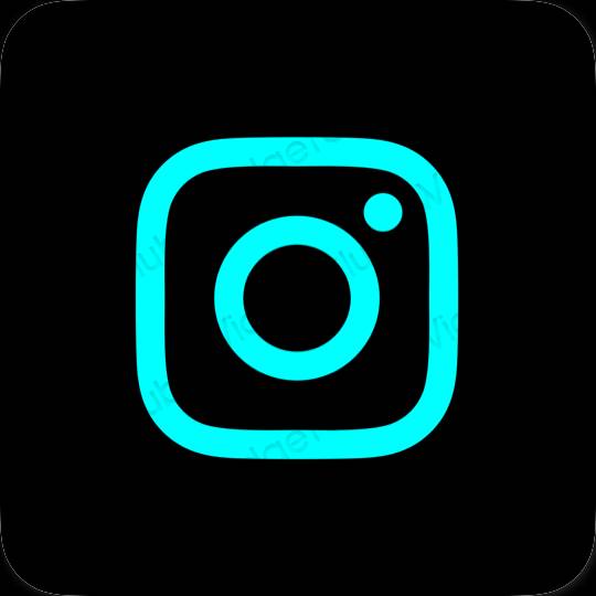 Aesthetic black Instagram app icons