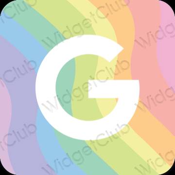 Aesthetic yellow Google app icons