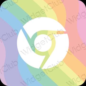 Estetsko vijolična Chrome ikone aplikacij