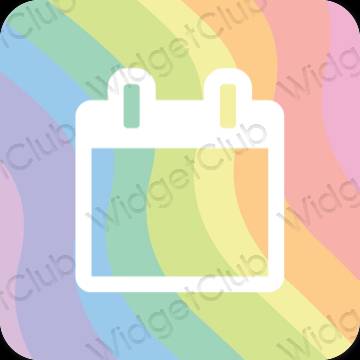 Stijlvol geel Calendar app-pictogrammen