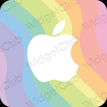 Estetis biru pastel Apple Store ikon aplikasi