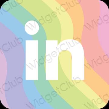 Ästhetische Linkedin App-Symbole