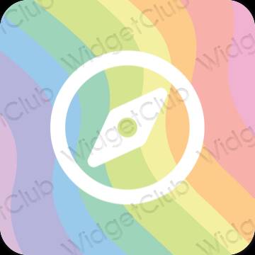 Estetico giallo Safari icone dell'app