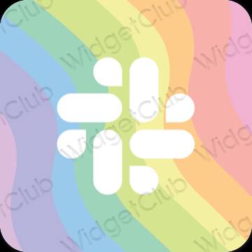 Estetisk pastellblå Slack app ikoner