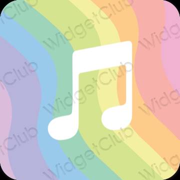 Ästhetisch gelb Music App-Symbole