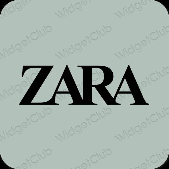 Естетичен зелено ZARA икони на приложения