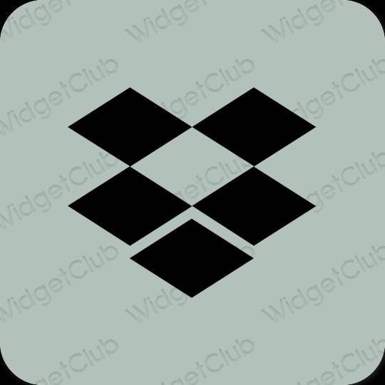 Aesthetic green Dropbox app icons