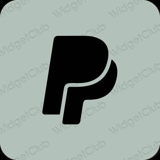 Estetyka Zielony Paypal ikony aplikacji