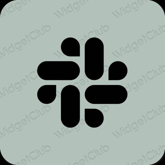 미적인 초록 Slack 앱 아이콘