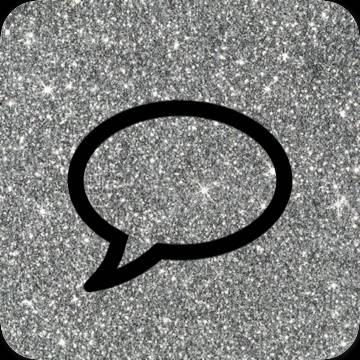 Aesthetic black Messages app icons