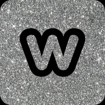 زیبایی شناسی سیاه WEAR آیکون های برنامه