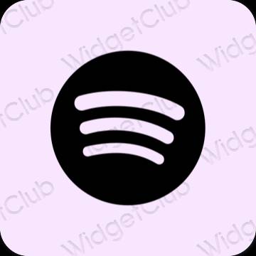 Estético roxo Spotify ícones de aplicativos