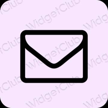 审美的 紫色的 Mail 应用程序图标