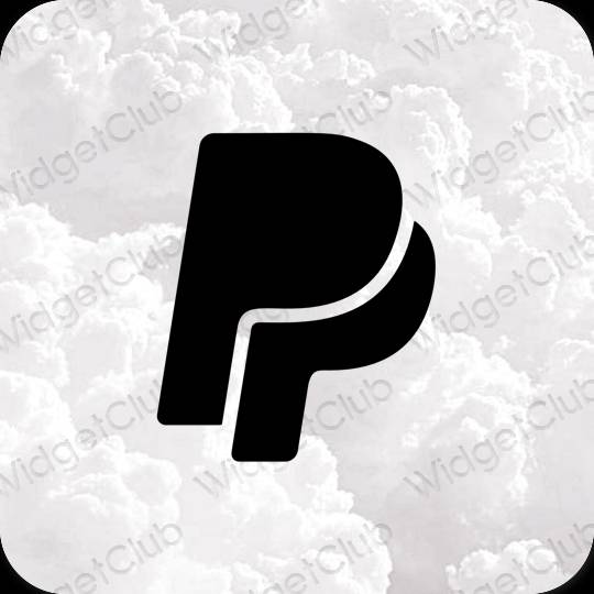 미적인 검은색 Paypal 앱 아이콘