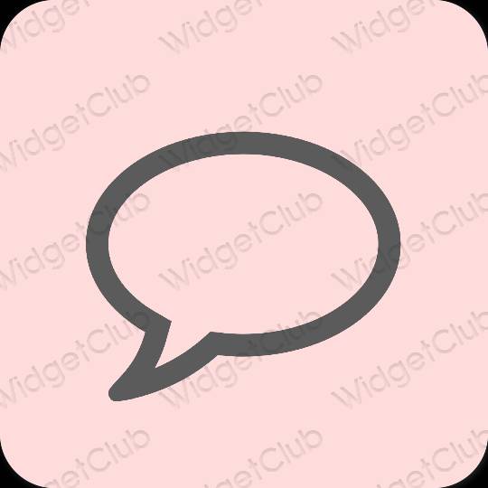 Æstetisk pastel pink Messages app ikoner
